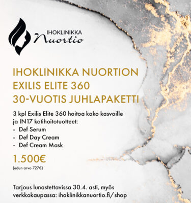 Ihoklinikan 30- vuotis JUHLAPAKETTI Exilis Elite 360